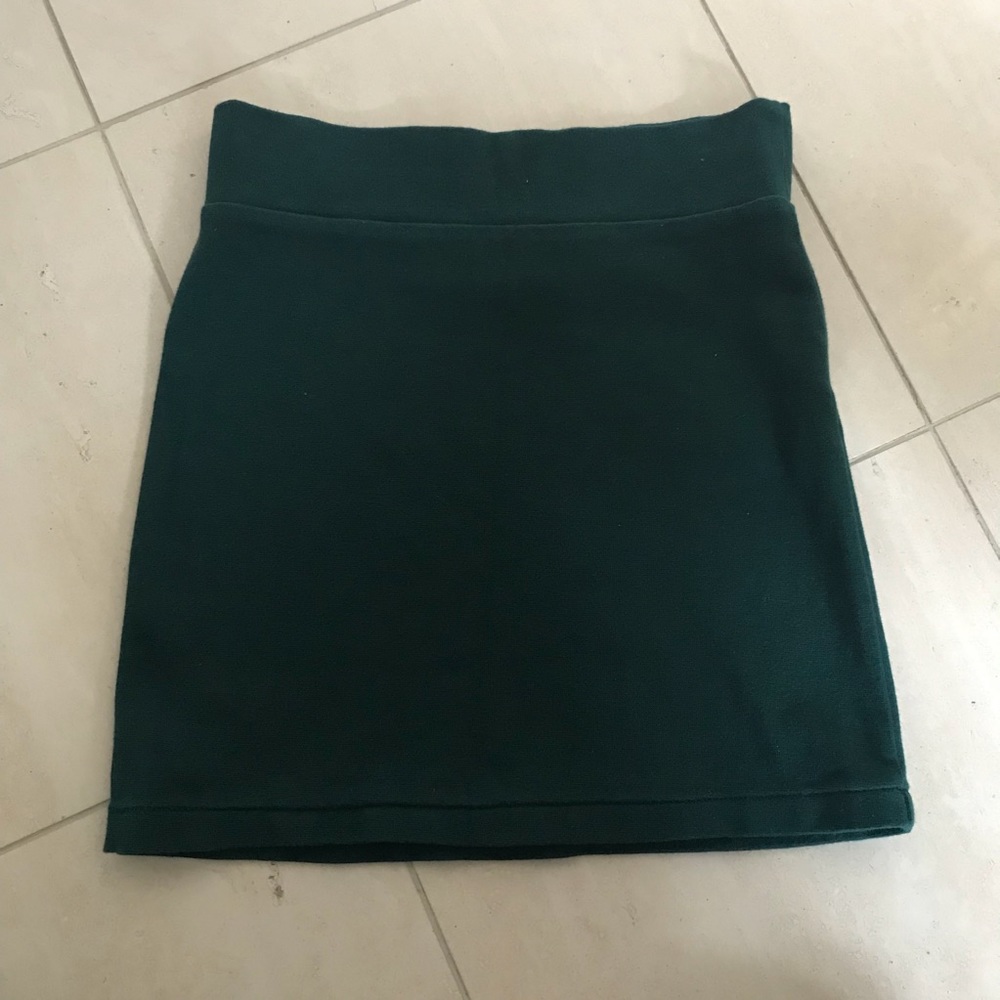 hunter green forever 21 small mini skirt